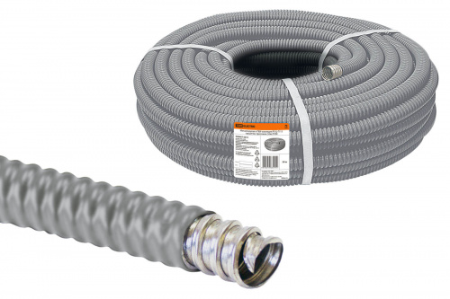 Металлорукав в ПВХ-изоляции РЗ-Ц-П 15 серый без протяжки (50м) TDM (50/1/50) (SQ0407-0415) Металлорукав в ПВХ-изоляции РЗ-Ц-П 15 серый без протяжки (50м) TDM (50/1/50) (SQ0407-0415)