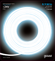 Лента светодиодная GAUSS 2835/120-SMD 6.5W 24V DC 600lm/m 5000K IP20 (блистер 5м) 1/50 (312000265)