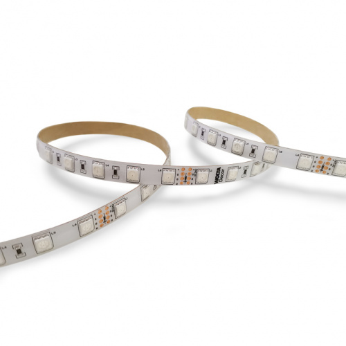 Лента светодиодная WOLTA Decor WLS5050-14,4W/RGB/24S60-01 SMD5050 14,4Вт RGB 24В IP65 60led/m 5000х10х2мм 1/100