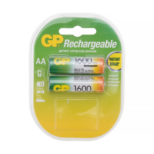 Аккумулятор GP  R6 (1600 mAh) (2бл)   (2/20/160) (4891199042812)