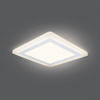 Светильник светодиодный GAUSS даунлайт с подсветкой Backlight BL124 Квадрат. Акрил, 12+4W, 3000K, 190*190