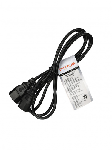 Кабель UPS - устройство 220V (IEC-320-C13/C14) <VDE>3G0,5mm2,1,8m, медь, Telecom <TE001-CU0.5-1.8M> (1/100) фото 3