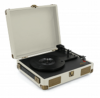 Виниловый проигрыватель RITMIX LP-100 Cream, 3 скорости; 33 1/3,45, 78 об в мин c фунцией Автостопа; два встроенных динамика, Jack 3.5 мм, RCA, тонарм (80004592)