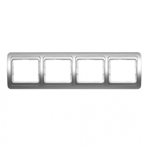 Рамка SMARTBUY скрытая установка, 4-местная горизонтальная серебро "Марс" (SBE-02s-00-FR-4) Рамка SMARTBUY скрытая установка, 4-местная горизонтальная серебро "Марс" (SBE-02s-00-FR-4)