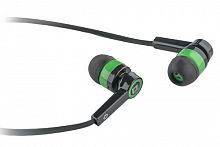 Наушники внутриканальные DEFENDER Pulse-420, вакуумная, регулят. громк., шнур 1.2 м, зеленые (1/80) (63422)