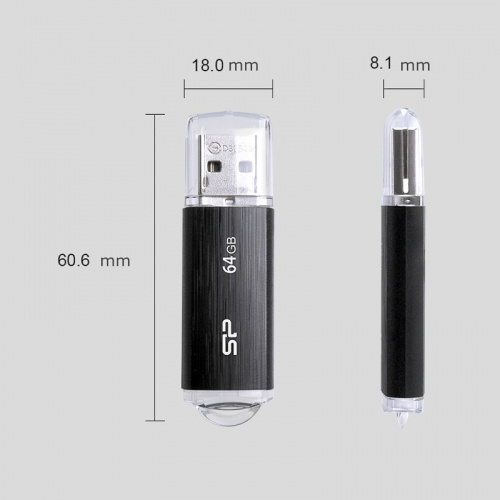 Флеш-накопитель USB 16GB Silicon Power Ultima U02 чёрный (SP016GBUF2U02V1K) фото 7 Флеш-накопитель USB 16GB Silicon Power Ultima U02 чёрный (SP016GBUF2U02V1K) фото 7
