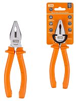 Пассатижи (плоскогубцы), с пластиковыми рукоятками, углеродистая сталь, 180 мм, серия "Гранит" TDM (1/48) (SQ1009-0102)