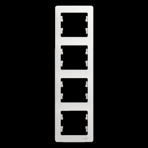 Рамка 4-м GLOSSA верт. бел. Systeme Electric GSL000108 (1/15/90) Рамка 4-м GLOSSA верт. бел. Systeme Electric GSL000108 (1/15/90)