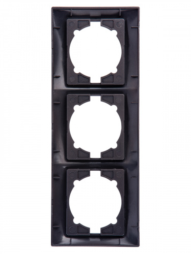 Рамка 3-х постовая горизонтальная шоколад , с/у, "Лама" (15/180) TDM (SQ1815-0531) фото 3 Рамка 3-х постовая горизонтальная шоколад , с/у, "Лама" (15/180) TDM (SQ1815-0531) фото 3