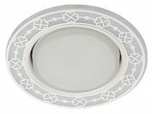 Светильник ЭРА DK LD28 WH/WH декор cо светодиодной подсветкой GX53 белый/белый (30/720) (Б0037391)