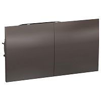 Розетка 2-м С/У ATLASDESIGN 16А IP20 с заземл. защ. шторки со сдвижн. крышкой в сборе мокко Systeme Electric ATN000628 (1/6/36)