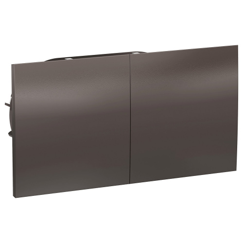 Розетка 2-м С/У ATLASDESIGN 16А IP20 с заземл. защ. шторки со сдвижн. крышкой в сборе мокко Systeme Electric ATN000628 (1/6/36)