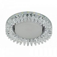 Светильник ЭРА DK LD20 SL/WH декор cо светодиодной подсветкой GX53 прозрачный (1/30/720) (Б0028065)