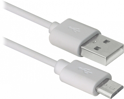Кабель DEFENDER USB08-10BH USB2.0, белый, AM-MicroBM, 3м (1/60/240) (87468) фото 2