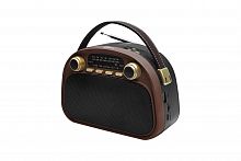 Радиоприемник трёхдиапазонный RITMIX RPR-040 CHOCOLATE, Bluetooth v.5.3, USB флэш/microSD, MP3, вход USB Type-C, ручка для переноски, шоколадный(1/18) (80004183)