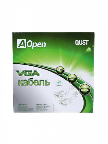 Кабель монитор-SVGA card (15M-15M) 15м 2 фильтра Aopen/Qust <ACG341AD-15M> (1/10) фото 3