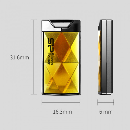 Флеш-накопитель яUSB  8GB  Silicon Power  Touch 850  титан (SP008GBUF2850V1T) фото 3