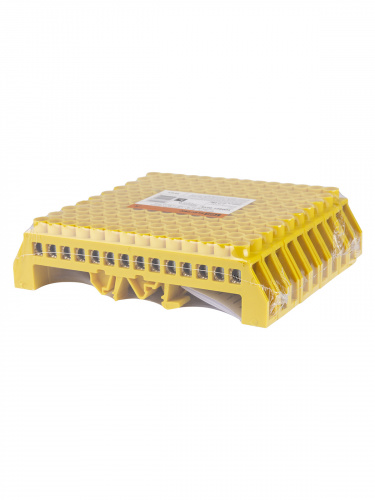 Шина "PE" "земля" в желтом изоляторе на DIN-рейку 8x12мм 14 групп TDM (1/10/150) (SQ0801-0218) фото 2 Шина "PE" "земля" в желтом изоляторе на DIN-рейку 8x12мм 14 групп TDM (1/10/150) (SQ0801-0218) фото 2