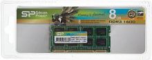 Память  8GB  Silicon Power, DDR3, SO-DIMM-204, 1600 MHz, 12800 MB/s, CL11, 1.5 В (SP008GBSTU160N02)