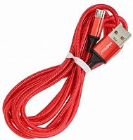 Кабель для зарядки и передачи данных S14 MicroUSB красный/черн., 3 А, 2 м, Smartbuy (iK-22-S14rb)