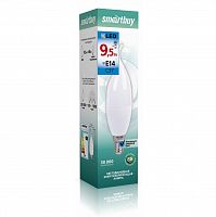 Лампа светодиодная SMARTBUY C37 9,5Вт 6000K E14 (свеча на ветру, матовая, холодный свет) (SBL-C37Can-9_5-60K-E14)