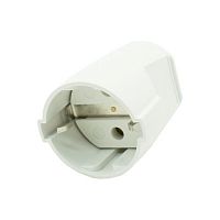 Розетка на провод OXION Comfort с заземлением (1/100) (OX-SCKCNTWH)