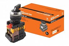 Переключатель АLСLR-22 черный на 3 фиксир.положения I-O-II 1з+1р TDM (SQ0703-0006)