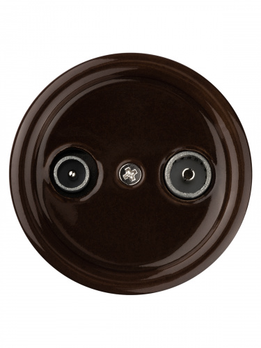 Розетка TDM TV+R оконечная коричневая «Болонь» (1/72) (SQ1820-0455) фото 5