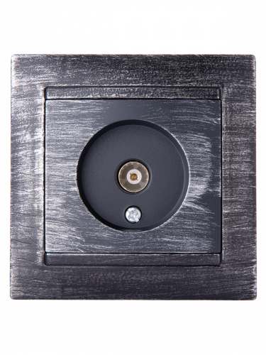 Розетка телевизионная простая (0-2400МГц, "мама") старинное серебро с/у, "Лама" TDM (1/120) (SQ1815-0658) фото 4 Розетка телевизионная простая (0-2400МГц, "мама") старинное серебро с/у, "Лама" TDM (1/120) (SQ1815-0658) фото 4