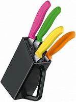 Набор кухонных ножей Victorinox Swiss Classic, компл.: 4 шт., с подставкой ассорти/чёрный (6.7126.4)