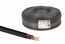 Кабель TDM для видеонаблюдения КВК-П-2 2х0,75 мм (200м), для наружной прокладки, черный народный (1/1) (SQ0123-0104)