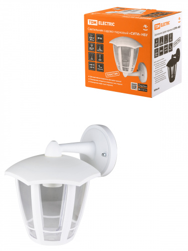Светильник TDM садово-парковый "СИТИ" НБУ 07-60-004 У1 6-ти гранник настенный вниз белый (1/8) (SQ0330-1317) Светильник TDM садово-парковый "СИТИ" НБУ 07-60-004 У1 6-ти гранник настенный вниз белый (1/8) (SQ0330-1317)
