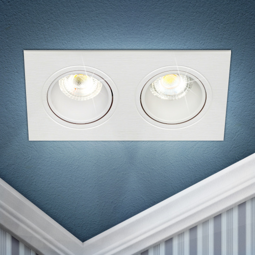 Светильник ЭРА встраиваемый декоративный пластиковый KL90-2 WH MR16/GU5.3 белый (1/100) (Б0054371) фото 2 Светильник ЭРА встраиваемый декоративный пластиковый KL90-2 WH MR16/GU5.3 белый (1/100) (Б0054371) фото 2