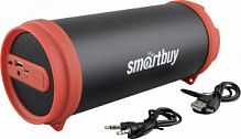 Колонка портативная Smartbuy TUBER MKII, Bluetooth, MP3-плеер, FM-радио, черный/красный (1/18) (SBS-4300)