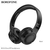 Наушники полноразмерные Borofone BO32 Show, беспроводные, bluetooth 5.4, AUX, цвет: чёрный (1/60) (6941991118722)