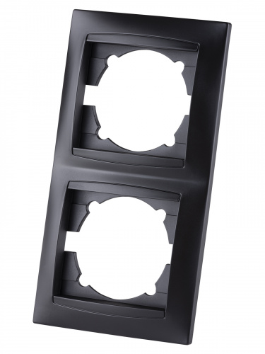 Рамка 2-х постовая вертикальная графит , с/у, "Лама" (20/240) TDM (SQ1815-0633) фото 5 Рамка 2-х постовая вертикальная графит , с/у, "Лама" (20/240) TDM (SQ1815-0633) фото 5