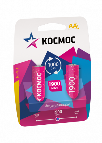 Аккумулятор КОСМОС  R6 (1900 mAh)  BL2   (2/24/288) (KOCR6NIMH(1900MAH))
