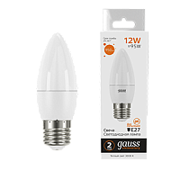 Лампа светодиодная GAUSS Elementary Свеча 12W 950lm 3000K E27 1/10/100 (30212)