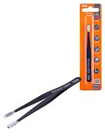 Пинцет прямой 120 мм, плоское жало 5 мм, нерж., антистатич. покр., блистер, "Рубин" TDM (1/600) (SQ1025-0809)