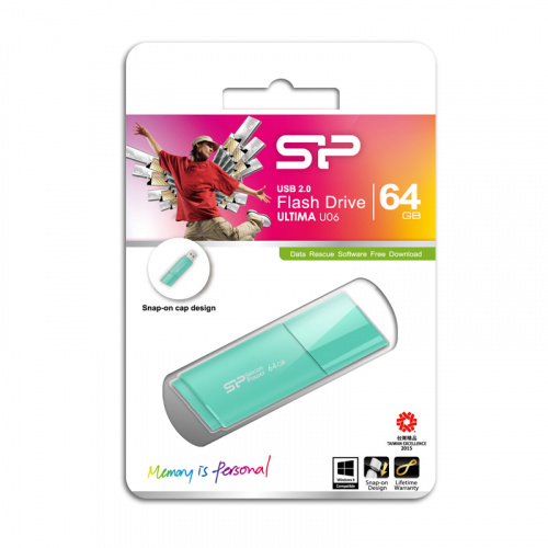 Флеш-накопитель USB  64GB  Silicon Power  Ultima U06  морская волна (SP064GBUF2U06V1B) фото 14