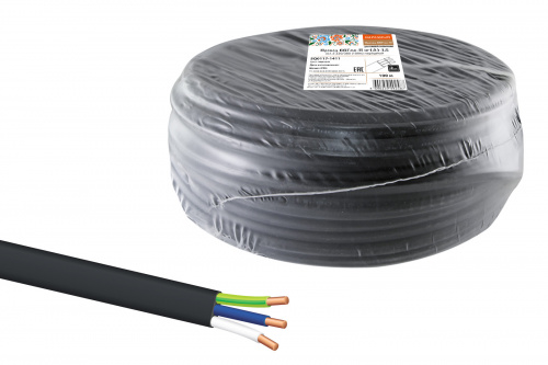 Кабель НАРОДНЫЙ ВВГмб-П нг(А)-LS 3х1,5 220/380 (100м) (SQ0117-1411)