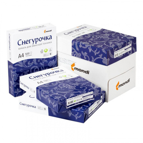 Бумага Снегурочка A4/80г/м2/500л./белый CIE145% общего назначения(офисная) (1/5/240) (17623) фото 2