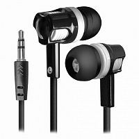 Наушники внутриканальные DEFENDER Basic 609 вакуумные, шнур 1.1 м, черные/белые (1/50) (63609)