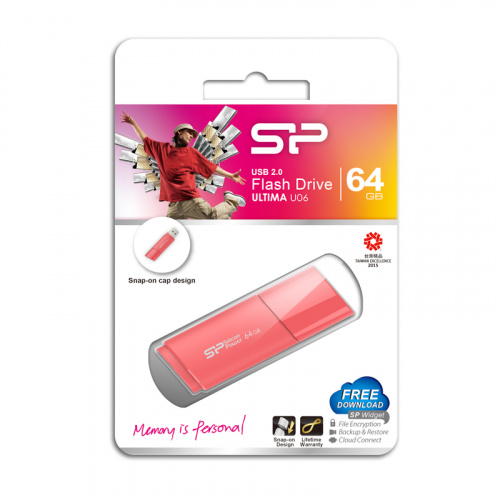 Флеш-накопитель USB  64GB  Silicon Power  Ultima U06  розовый (SP064GBUF2U06V1P) фото 12