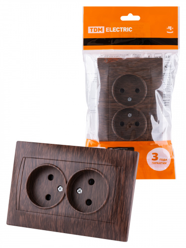Розетка двойная 2П 10А 250В с защ. шт. венге , с/у, "Лама" (7/84) TDM (SQ1815-0412) Розетка двойная 2П 10А 250В с защ. шт. венге , с/у, "Лама" (7/84) TDM (SQ1815-0412)