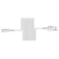 Кабель USB - Type-C Borofone BX30 Silicone, 1.0м, круглый, 3.0A, силикон, цвет: белый (1/360) (6931474706935)
