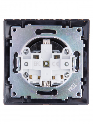 Розетка 2П+З 16А 250В старинное серебро с/у, "Лама" TDM (10/120) (SQ1815-0664) фото 3