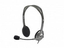 Гарнитура LOGITECH Stereo H110 Silver 1.8м накладные оголовье, серебристый [981-000472] (1/16)