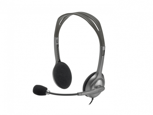Гарнитура LOGITECH Stereo H110 Silver 1.8м накладные оголовье, серебристый [981-000472] (1/16)