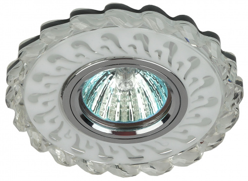 Светильник ЭРА DK LD36 SL/WH декор cо светодиодной подсветкой MR16 прозрачный (Б0036480) фото 4 Светильник ЭРА DK LD36 SL/WH декор cо светодиодной подсветкой MR16 прозрачный (Б0036480) фото 4